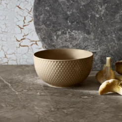 Lyngby Porcelæn Rhombe Earth skål clay Ø 13 cm
