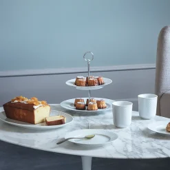 Lyngby Porcelæn Rhombe etagere hvid 27 cm