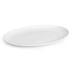 Lyngby Porcelæn Rhombe fad hvid 42 cm