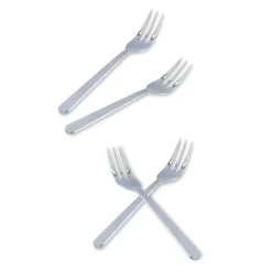 Lyngby Porcelæn Rhombe kagegaffel stål 4 stk.