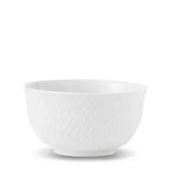 Lyngby Porcelæn Rhombe serveringsskål hvid 17,5 cm