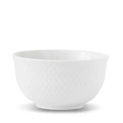 Lyngby Porcelæn Rhombe serveringsskål hvid 22 cm