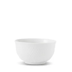 Lyngby Porcelæn Rhombe skål hvid 11 cm