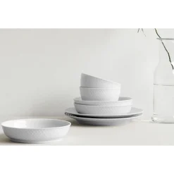 Lyngby Porcelæn Rhombe tallerken hvid 16 cm