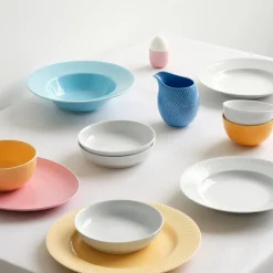 Lyngby Porcelæn Rhombe tallerken hvid 16 cm