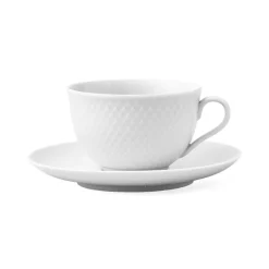 Lyngby Porcelæn Rhombe tekop hvid 24 cl
