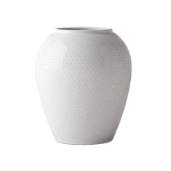 Lyngby Porcelæn Rhombe vase hvid H 25 cm