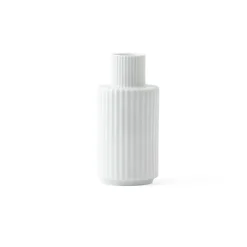 Lyngby Porcelæn Riflet kronelysestage hvid 11 cm