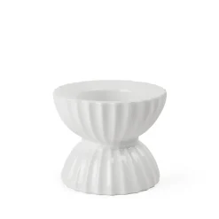 Lyngby Porcelæn Tura fyrfadsstage hvid Ø 8 cm