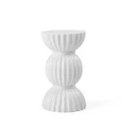 Lyngby Porcelæn Tura kronelysestage hvid H 14 cm.