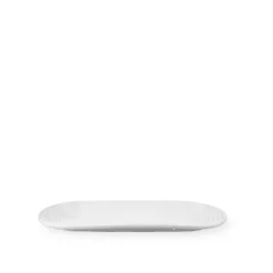 Lyngby Porcelæn Tura ovalt serveringsfad hvid 34x14,5 cm