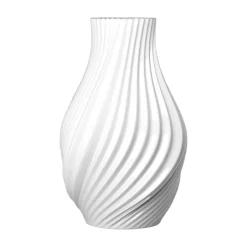 Lyngby Porcelæn Twist vase hvid H 18 cm
