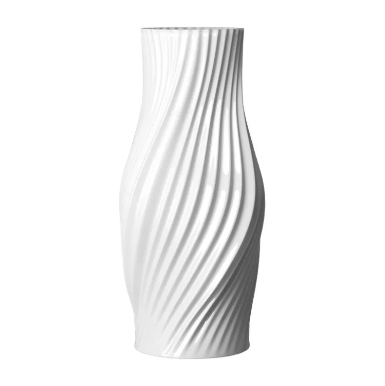 Lyngby Porcelæn Twist vase hvid H 31 cm