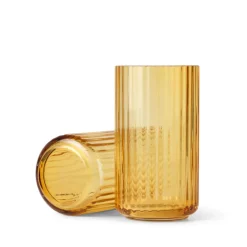 Lyngby Porcelæn vase amber H 15,5 cm