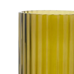 Lyngby Porcelæn vase glas olivengrøn H 15,5 cm