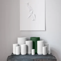 Lyngby Porcelæn vase hvid 15 cm