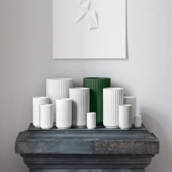 Lyngby porcelæn vase mørk grøn H 31 cm