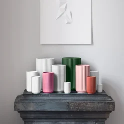 Lyngby porcelæn vase mørk grøn H 31 cm