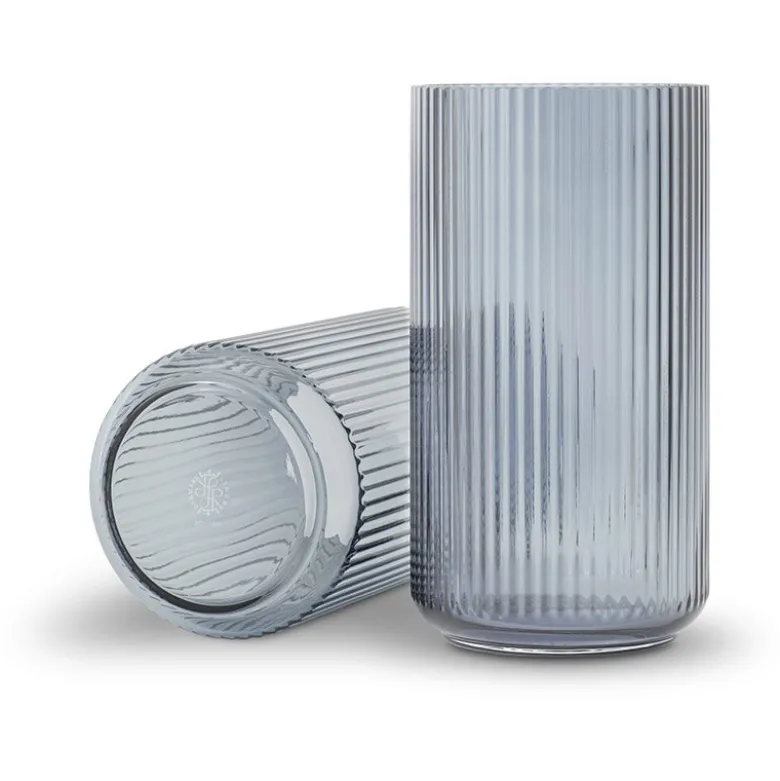 Lyngby vase blå 38 cm