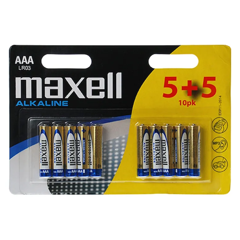 Maxell Alkaline batterier AAA 10 stk