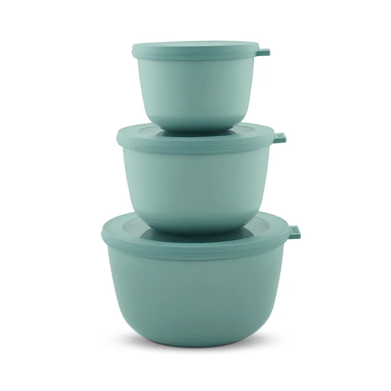 Mepal Cirqula skålesæt med låg 3 stk. nordic green