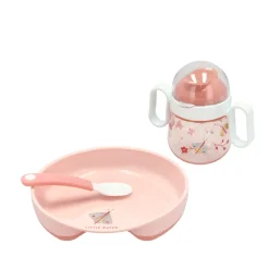 Mepal Mio Flowers & Butterflies begyndersæt rosa 3 dele