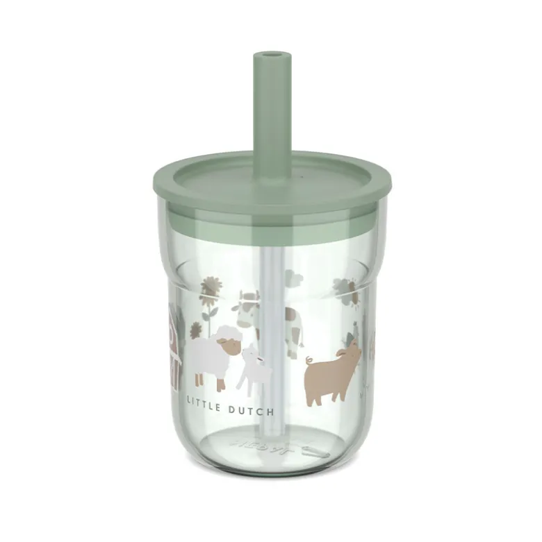 Mepal Mio Little Goose børneglas med sugerør grøn 250 ml