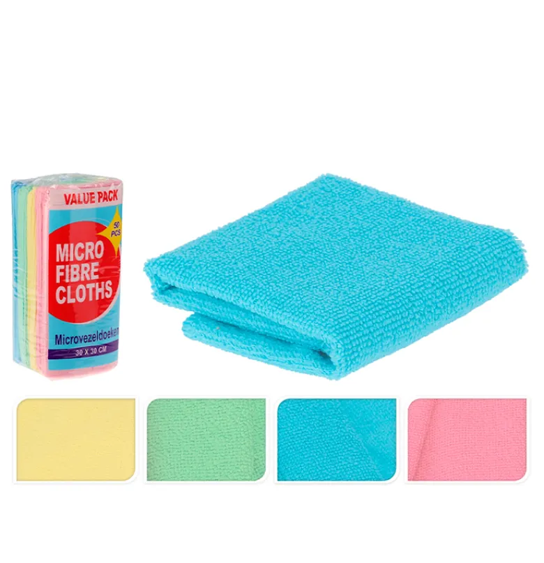 Mikrofiberklude multifarvet 50 stk
