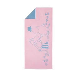 Moomin Arabia Familietid håndklæde lyserød 70x140 cm