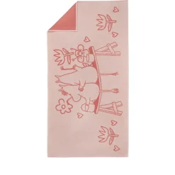 Moomin Arabia håndklæde Familietid rosa 70x140 cm