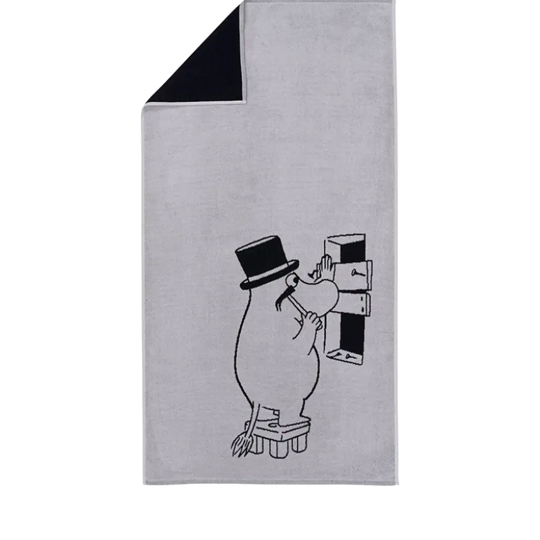 Moomin Arabia håndklæde Mummifar 70x140 cm lysegrå