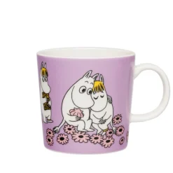 Moomin Arabia Kærester krus lyselilla 30 cl