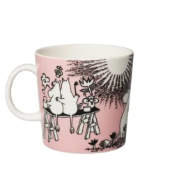 Moomin Arabia Kærlighed krus lyserød 40 cl