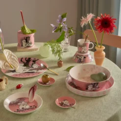 Moomin Arabia Kærlighed 30 års jubilæums krus lyserød 30 cl
