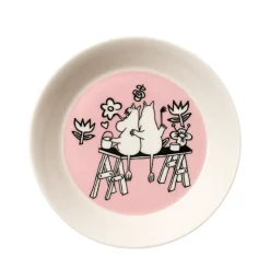 Moomin Arabia Kærlighed 30 års jubilæums underkop lyserød Ø 15 cm