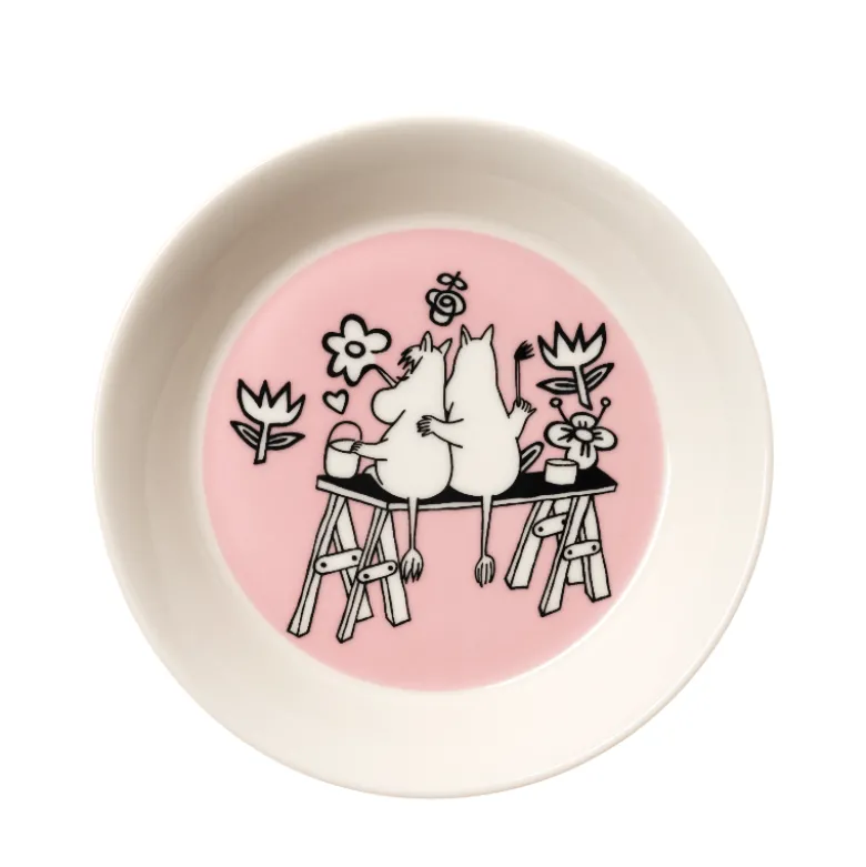 Moomin Arabia Kærlighed 30 års jubilæums underkop lyserød Ø 15 cm