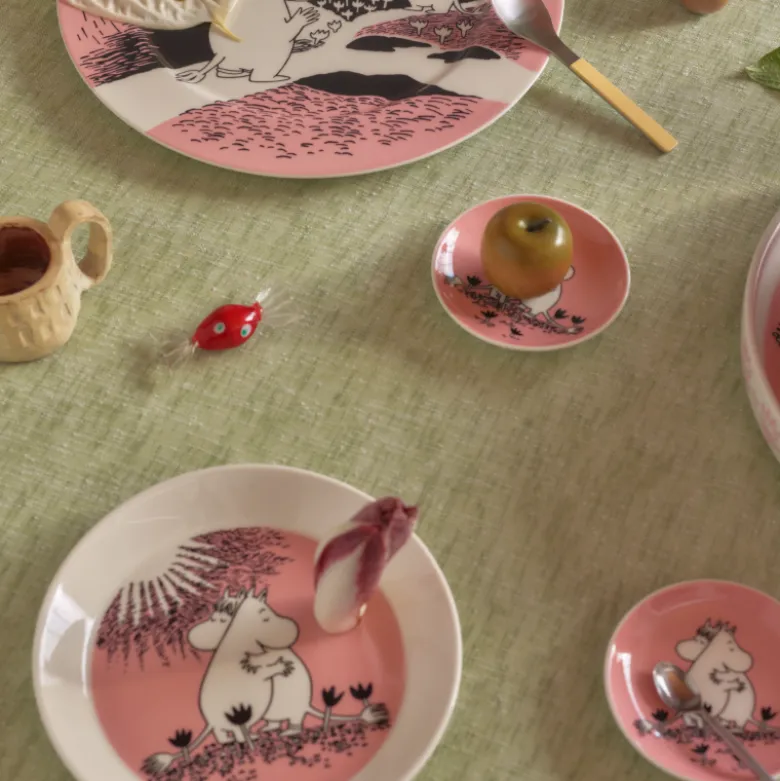 Moomin Arabia Kærlighed 30 års jubilæums underkop lyserød Ø 15 cm