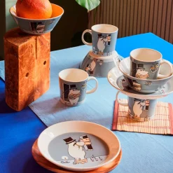 Moomin Arabia Mumifar tallerken grå 19 cm