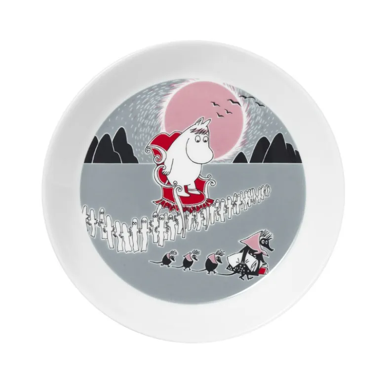 Moomin Arabia Mumitrolden Flytter tallerken grå 19 cm