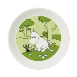 Moomin Arabia tallerken Mumi grøn 19 cm