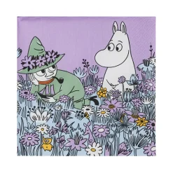 Moomin Arabia Venner for evigt papirservietter lilla 33x33 cm 20 stk.