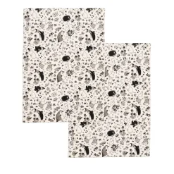 Moomin Arabia viskestykker sort 2 stk. 50x70 cm