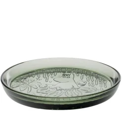 Moomin Iittala glastallerken pine green 17 cm