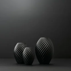 Morsø River vase sort 16 cm