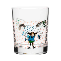 Muurla Pippi/hest drikkeglas klar 20 cl