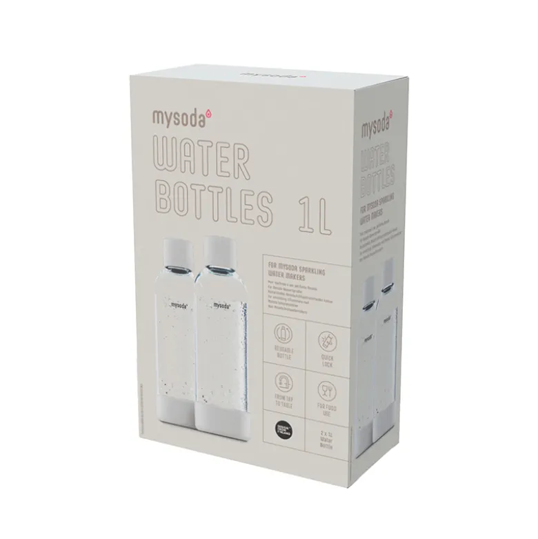 MySoda Woody flaske hvid 2 stk. 1 liter