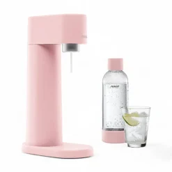 MySoda Woody sodavandsmaskine pink inkl. flaske + kulsyrepatron