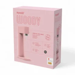 MySoda Woody sodavandsmaskine pink inkl. flaske + kulsyrepatron