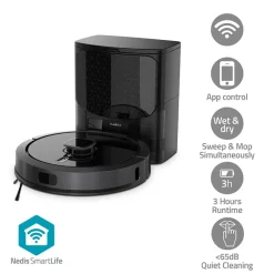 Nedis WIFIVCL002CBK 3-i-1 robotstøvsuger 0,6 liter