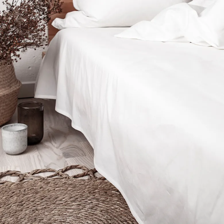Night & Day Percale flad lagen hvid 240x260 cm